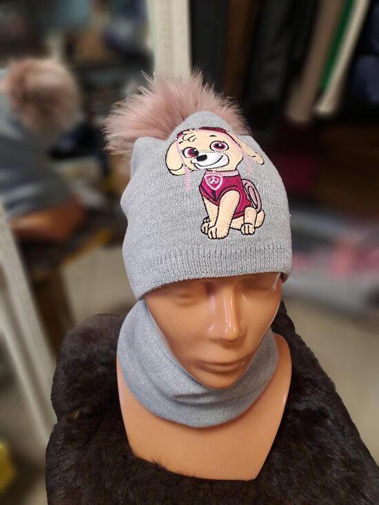 Komplekts Powpotrul cepure +tuneļšalle 6-10gadi