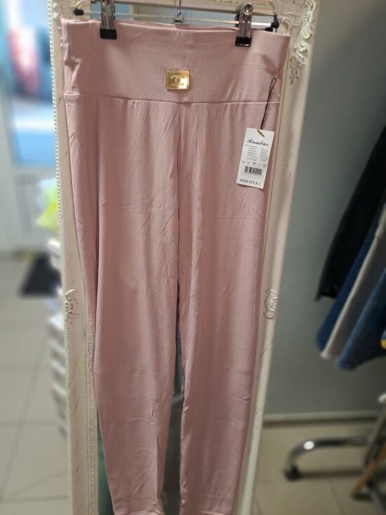  Bambusa auduma pūderkrāsas legingi