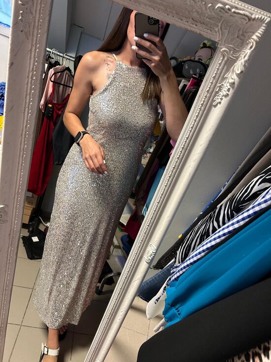 Zelta gliteru kleita XS/Lizm.